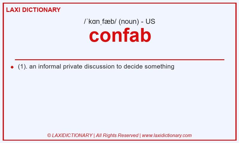 Definition confab in American English