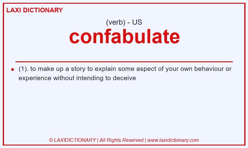 Definition confabulate in American English
