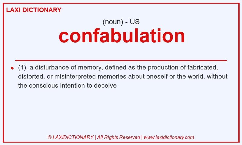 Definition confabulation in American English