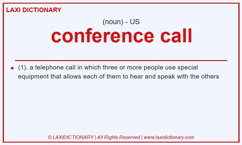 Definition conference call in American English