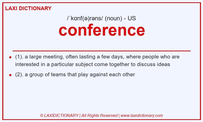 Definition conference in American English