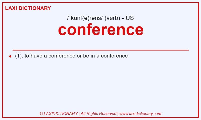 Definition conference in American English