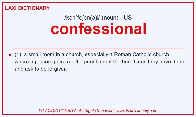 Definition confessional in American English