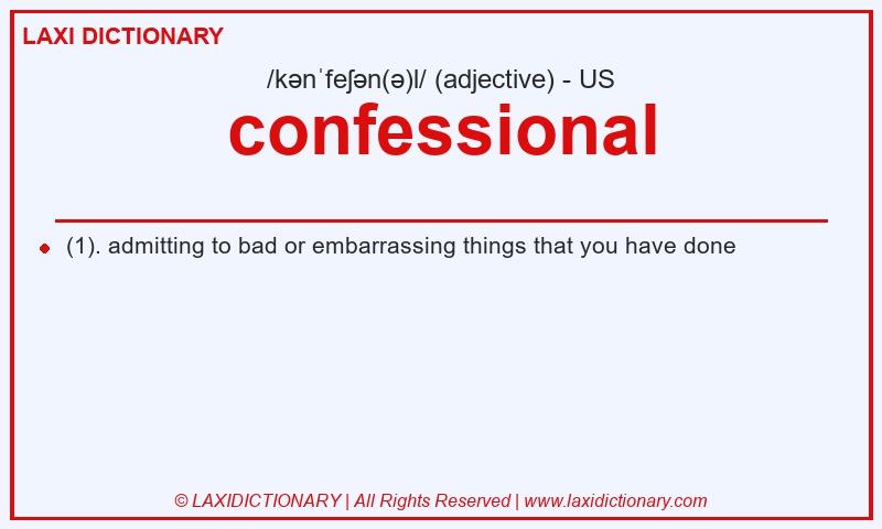 Definition confessional in American English