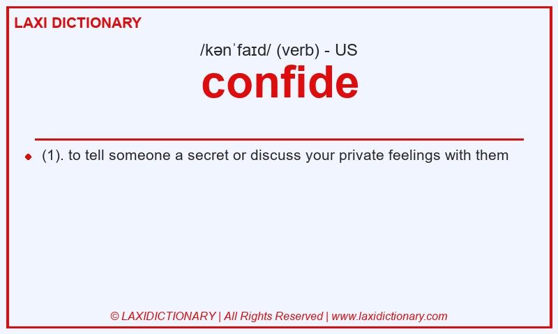 Definition confide in American English