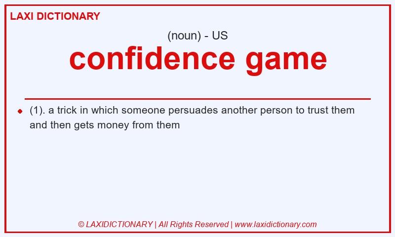 Definition confidence game in American English