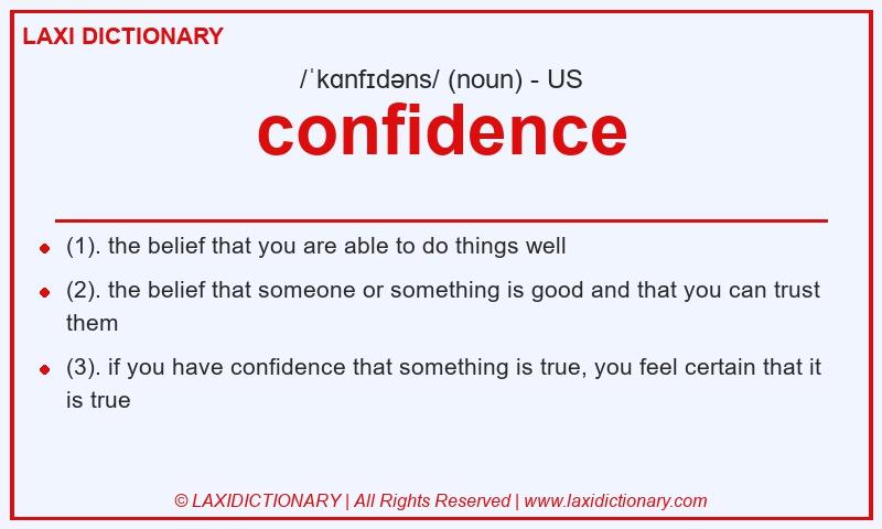 Definition confidence in American English