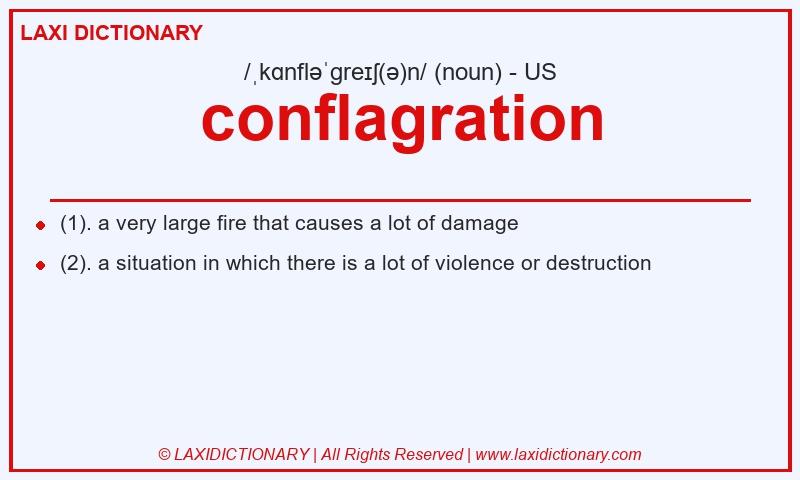 Definition conflagration in American English