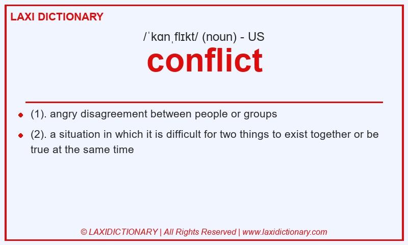 Definition conflict in American English