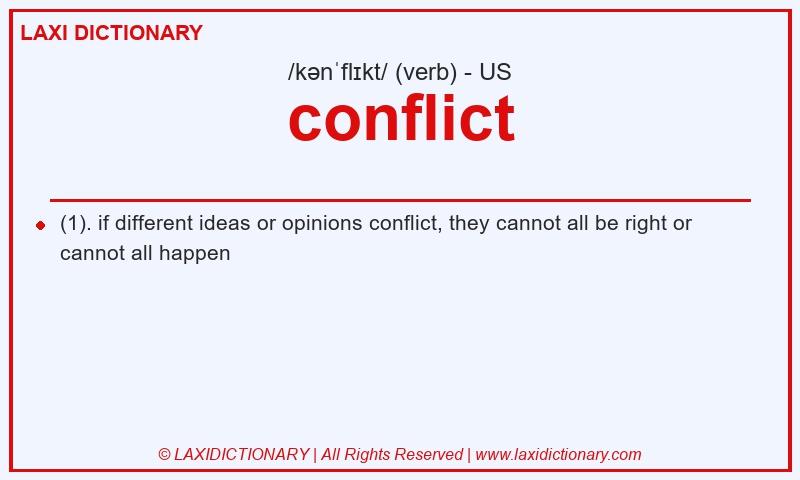 Definition conflict in American English