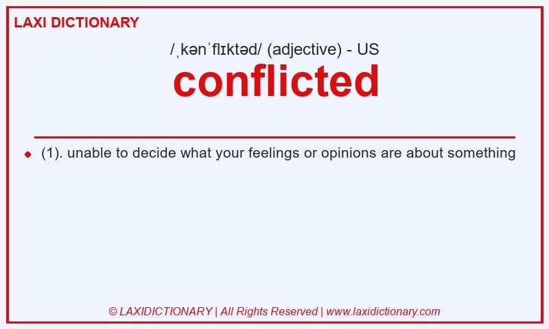 Definition conflicted in American English