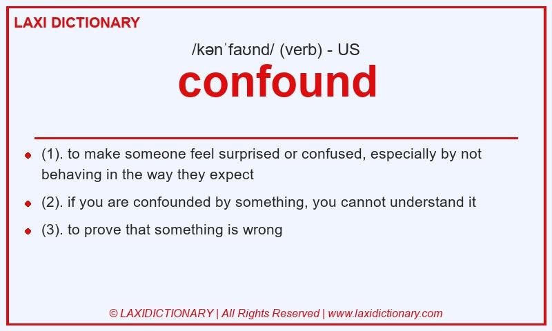 Definition confound in American English