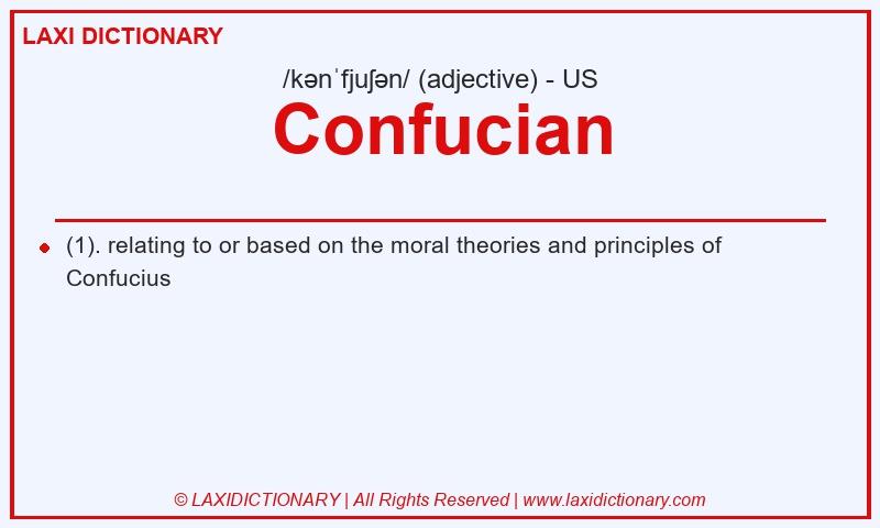 Definition Confucian in American English