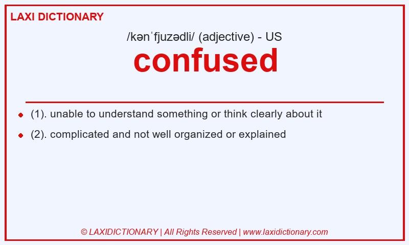 Definition confused in American English