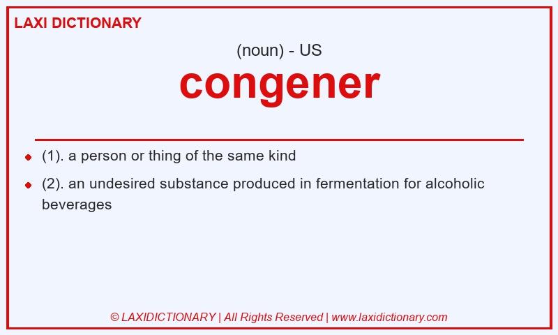 Definition congener in American English