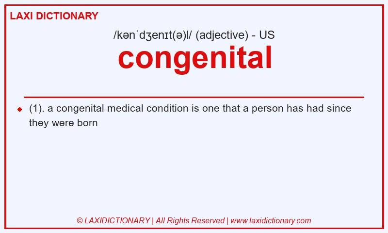 Definition congenital in American English