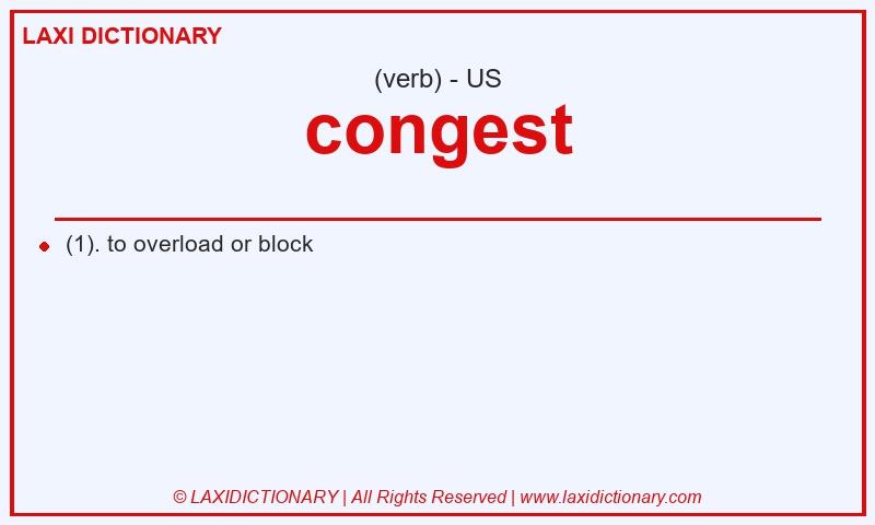 Definition congest in American English