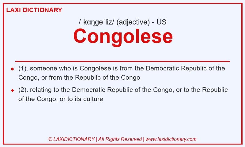 Definition Congolese in American English