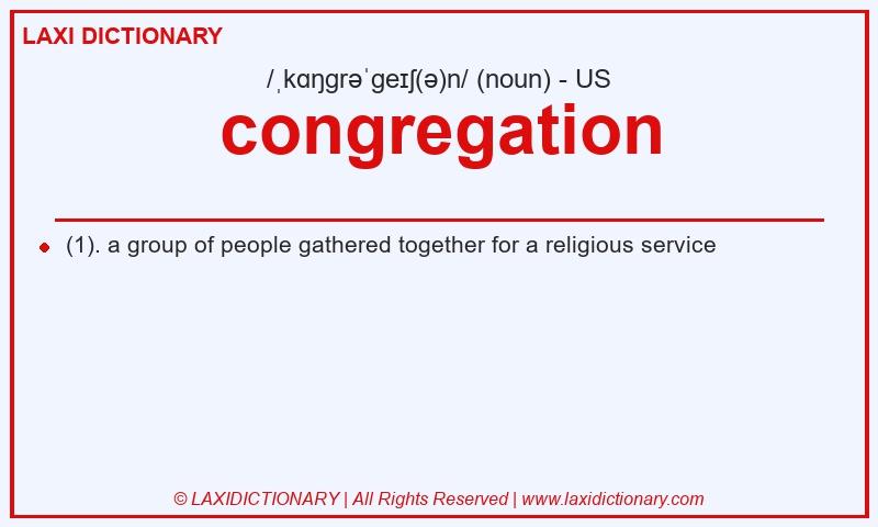 Definition congregation in American English