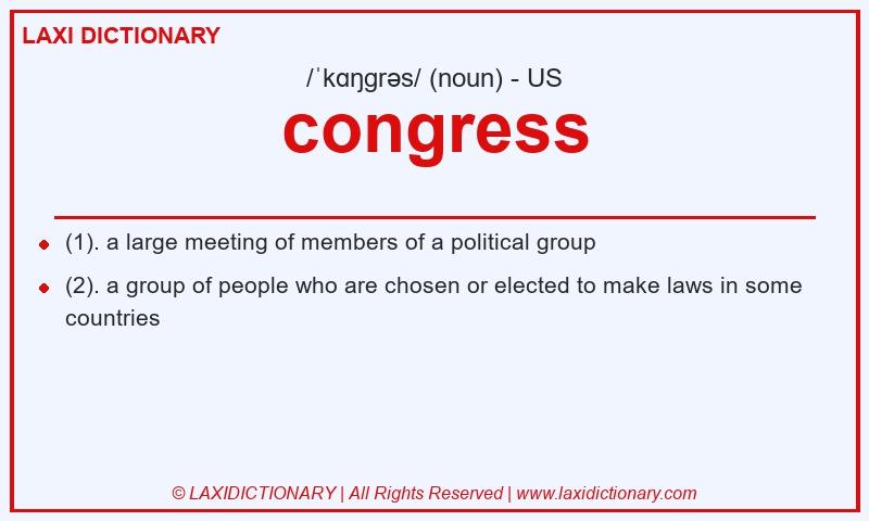 Definition congress in American English