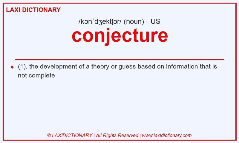 Definition conjecture in American English