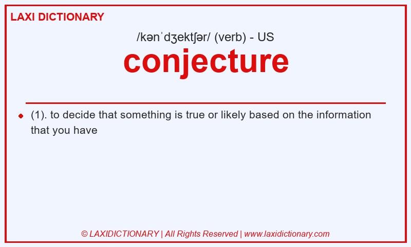 Definition conjecture in American English