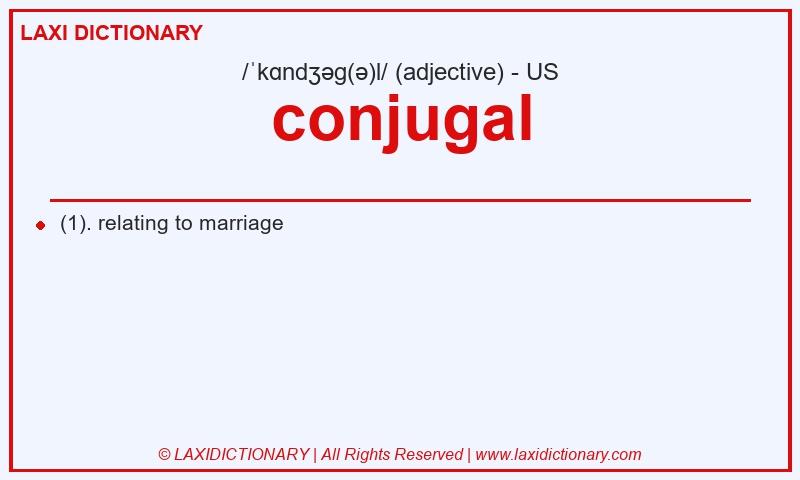 Definition conjugal in American English