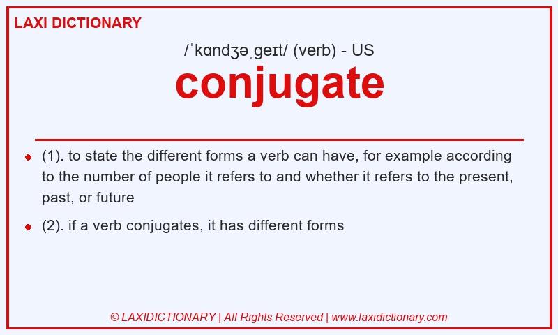 Definition conjugate in American English