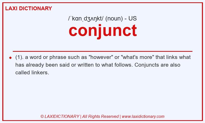 Definition conjunct in American English