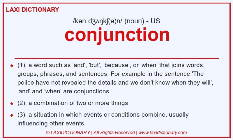 Definition conjunction in American English