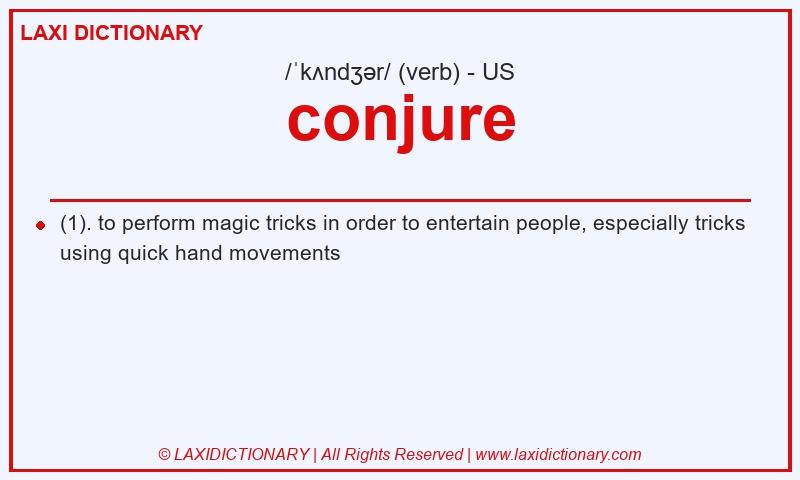 Definition conjure in American English
