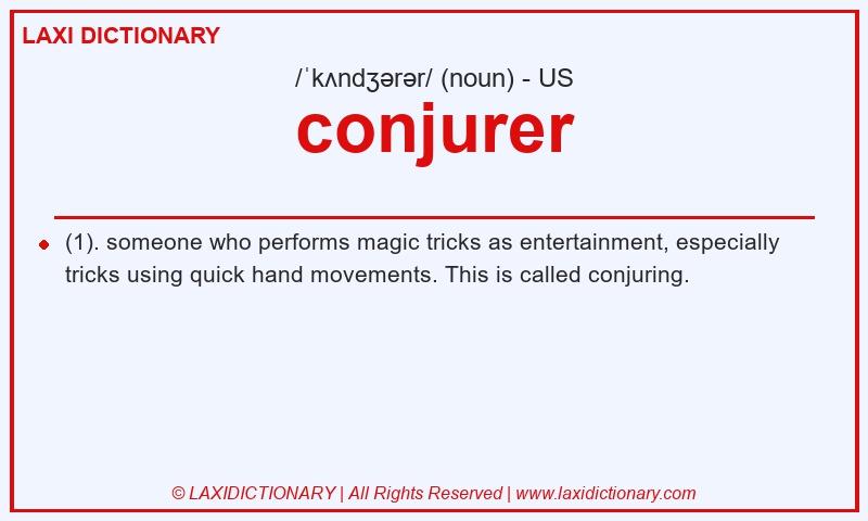 Definition conjurer in American English