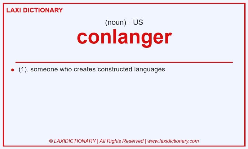 Definition conlanger in American English