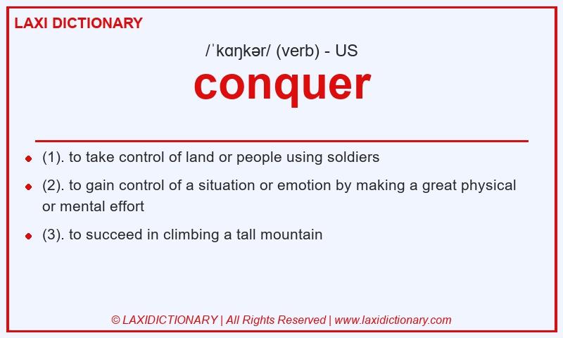 Definition conquer in American English