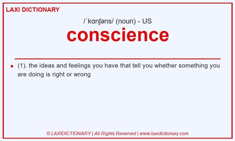 Definition conscience in American English