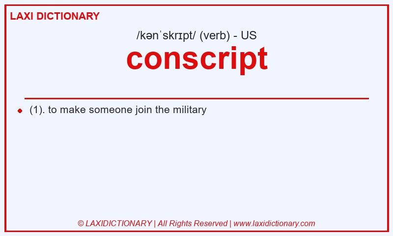 Definition conscript in American English