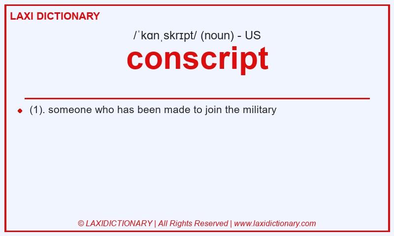 Definition conscript in American English