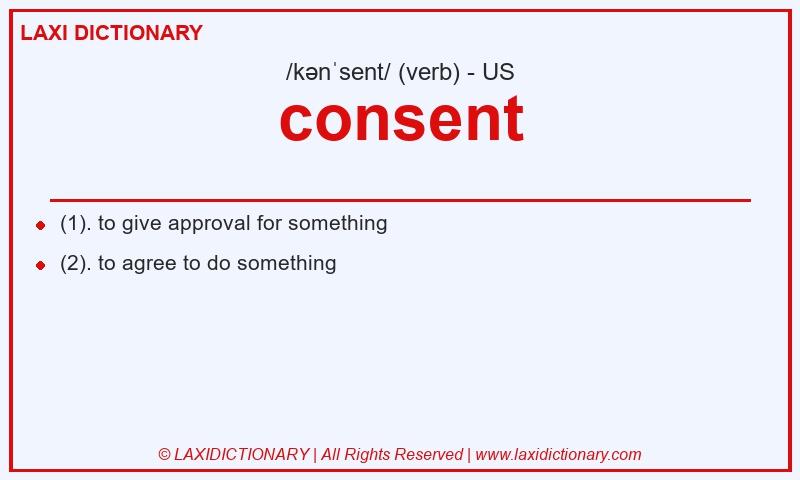 Definition consent in American English