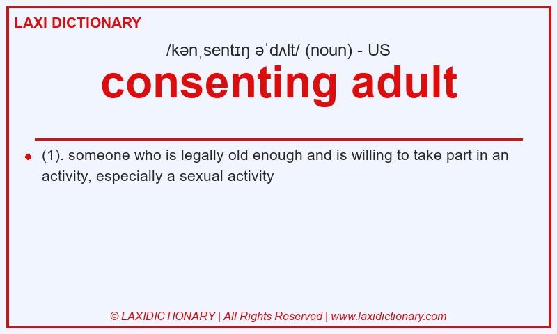 Definition consenting adult in American English