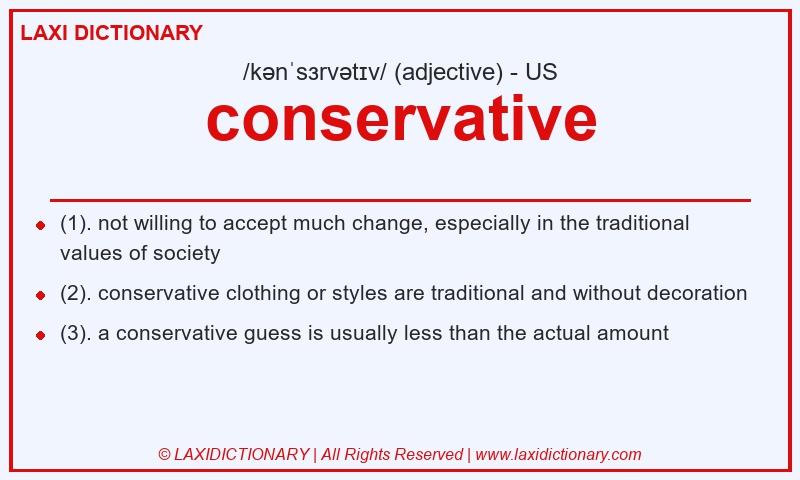 Definition conservative in American English