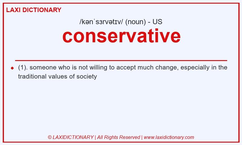 Definition conservative in American English