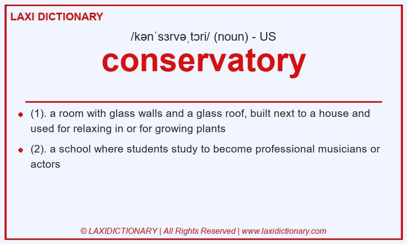 Definition conservatory in American English