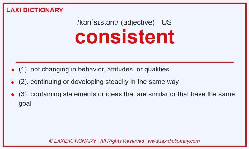 Definition consistent in American English