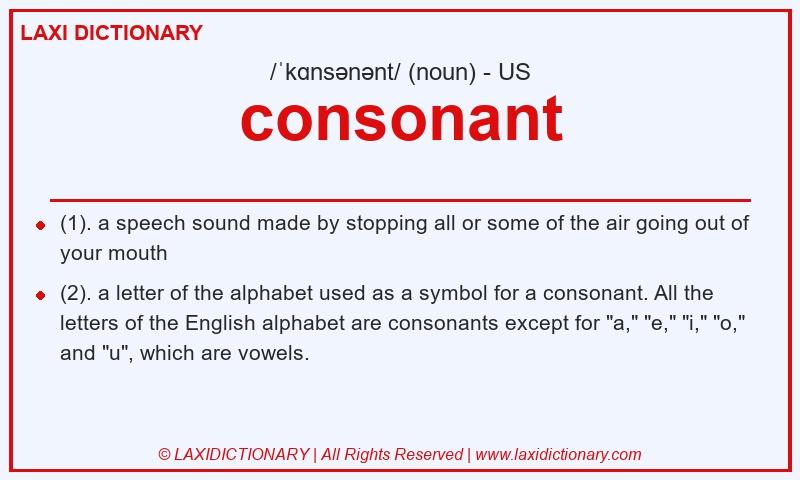 Definition consonant in American English