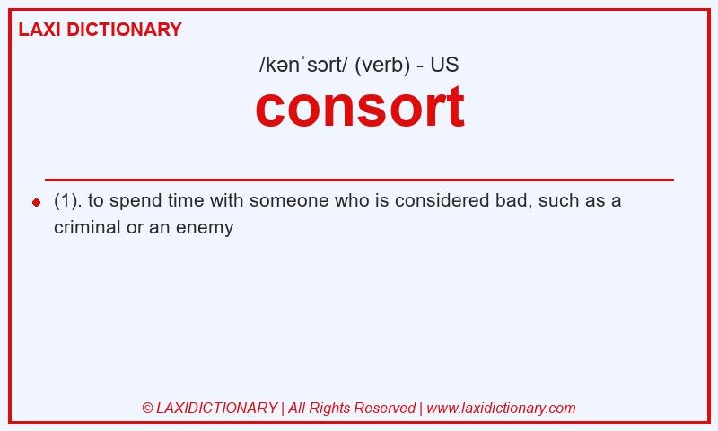 Definition consort in American English