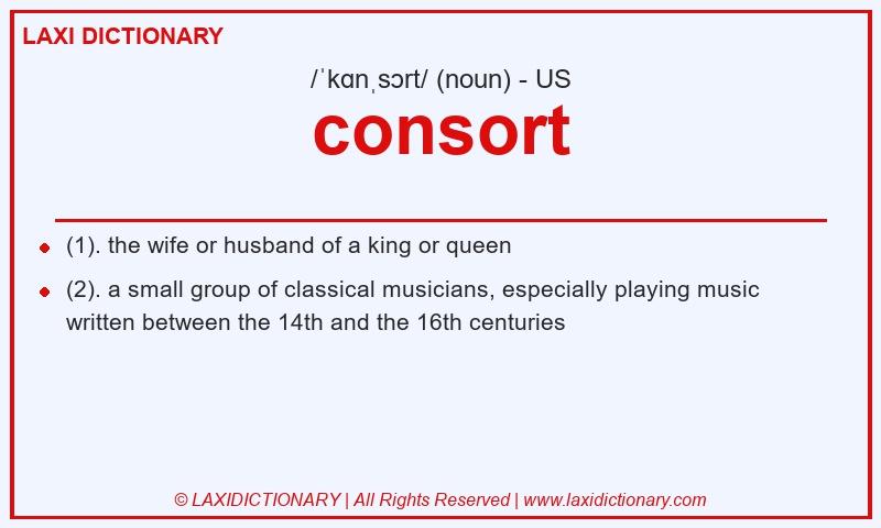 Definition consort in American English