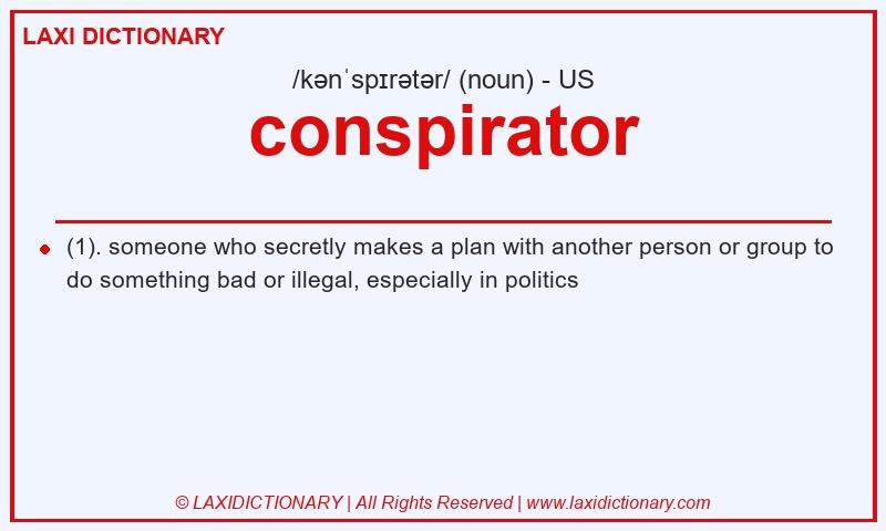 Definition conspirator in American English
