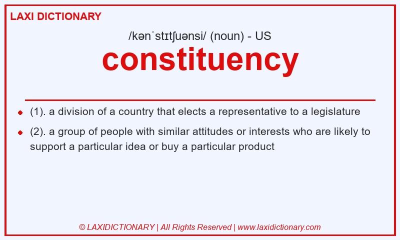Definition constituency in American English
