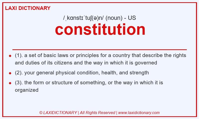 Definition constitution in American English