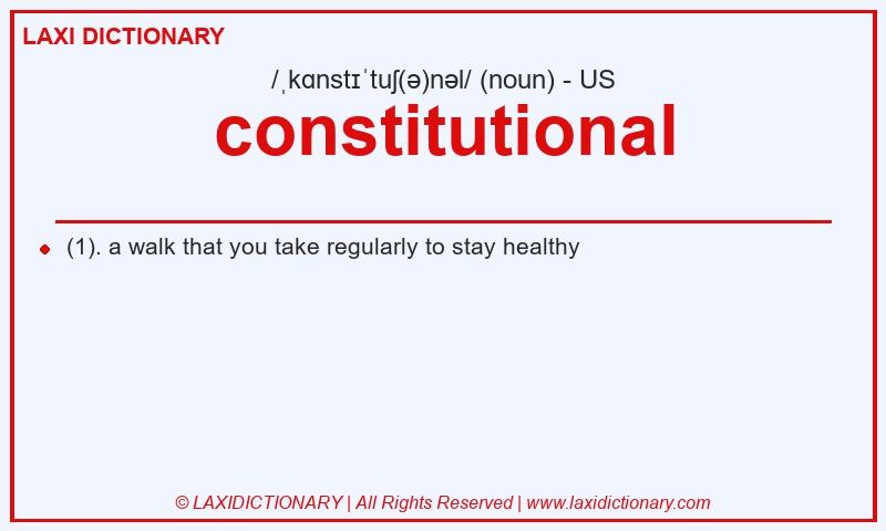 Definition constitutional in American English
